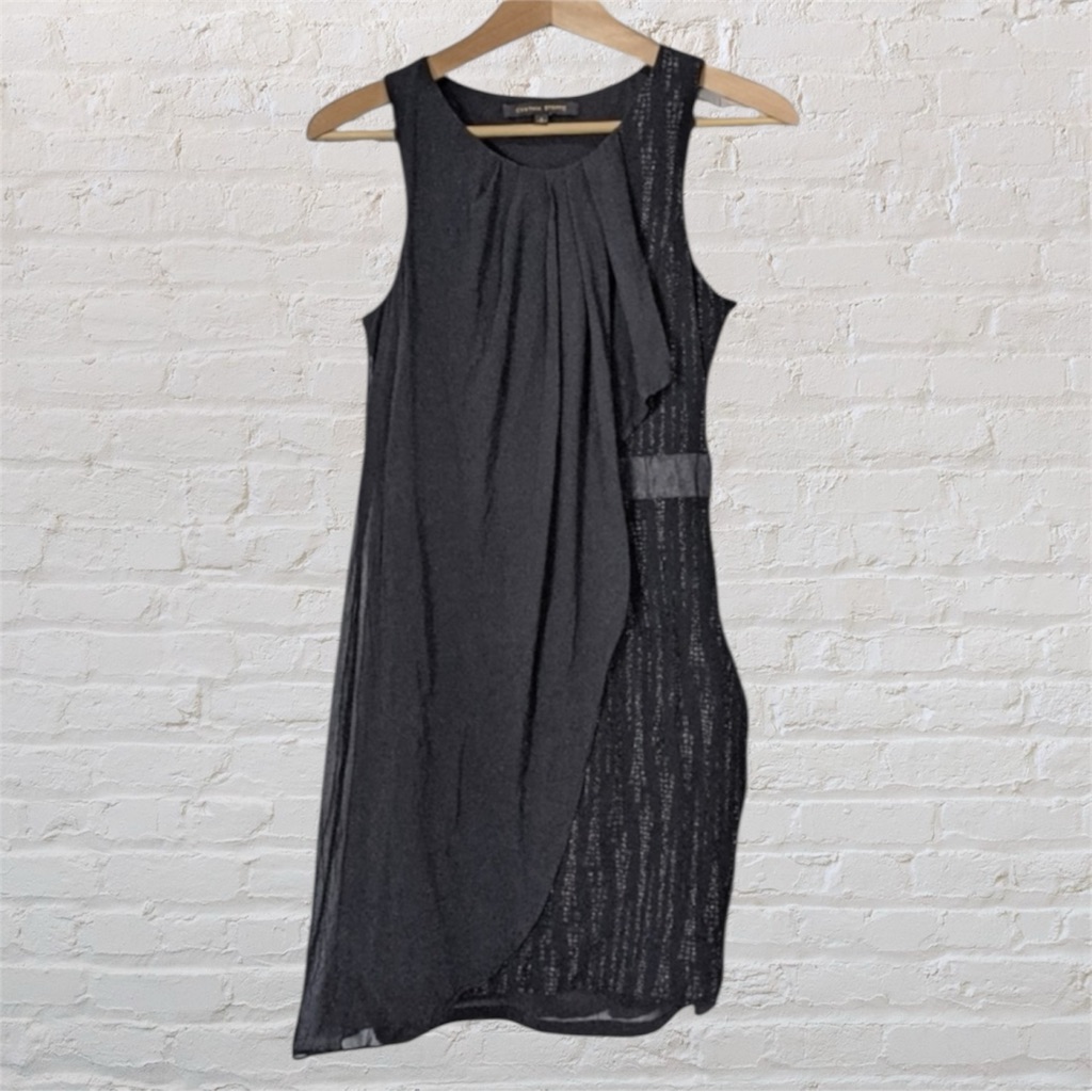 Anthropologie Cynthia Steffe Sleeveless Asymmetrical Black Cocktail Dress